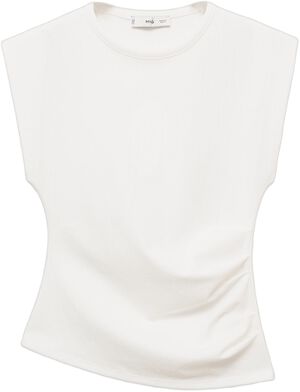 Draped sleeveless T-shirt