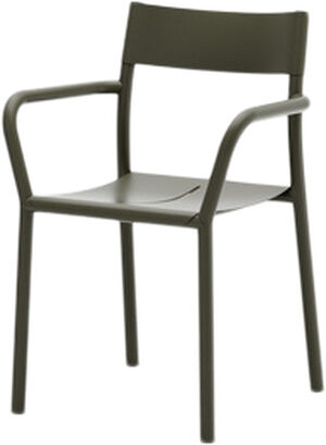 May Armchair, Outdoor, Steel, Dark Green