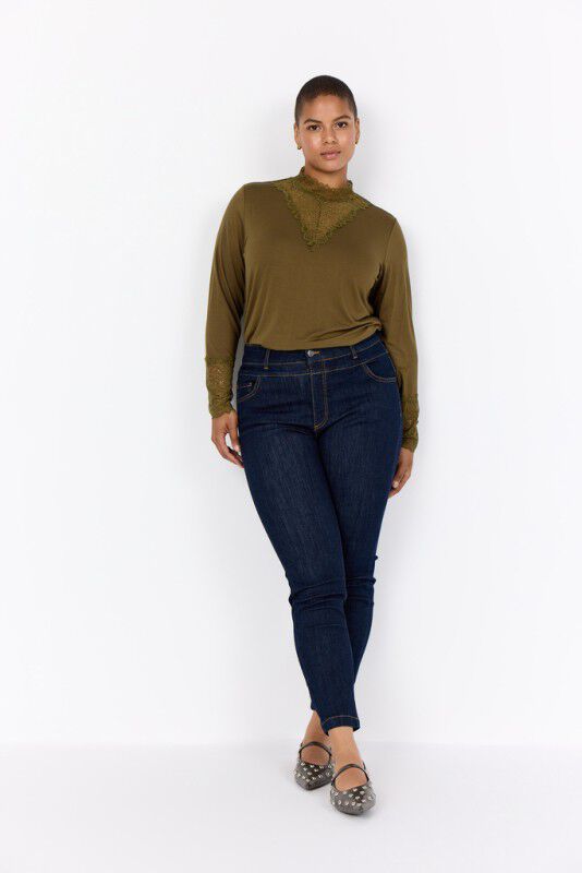 Curvy WA-STELLA 8 Bluse M&oslash;rk sand