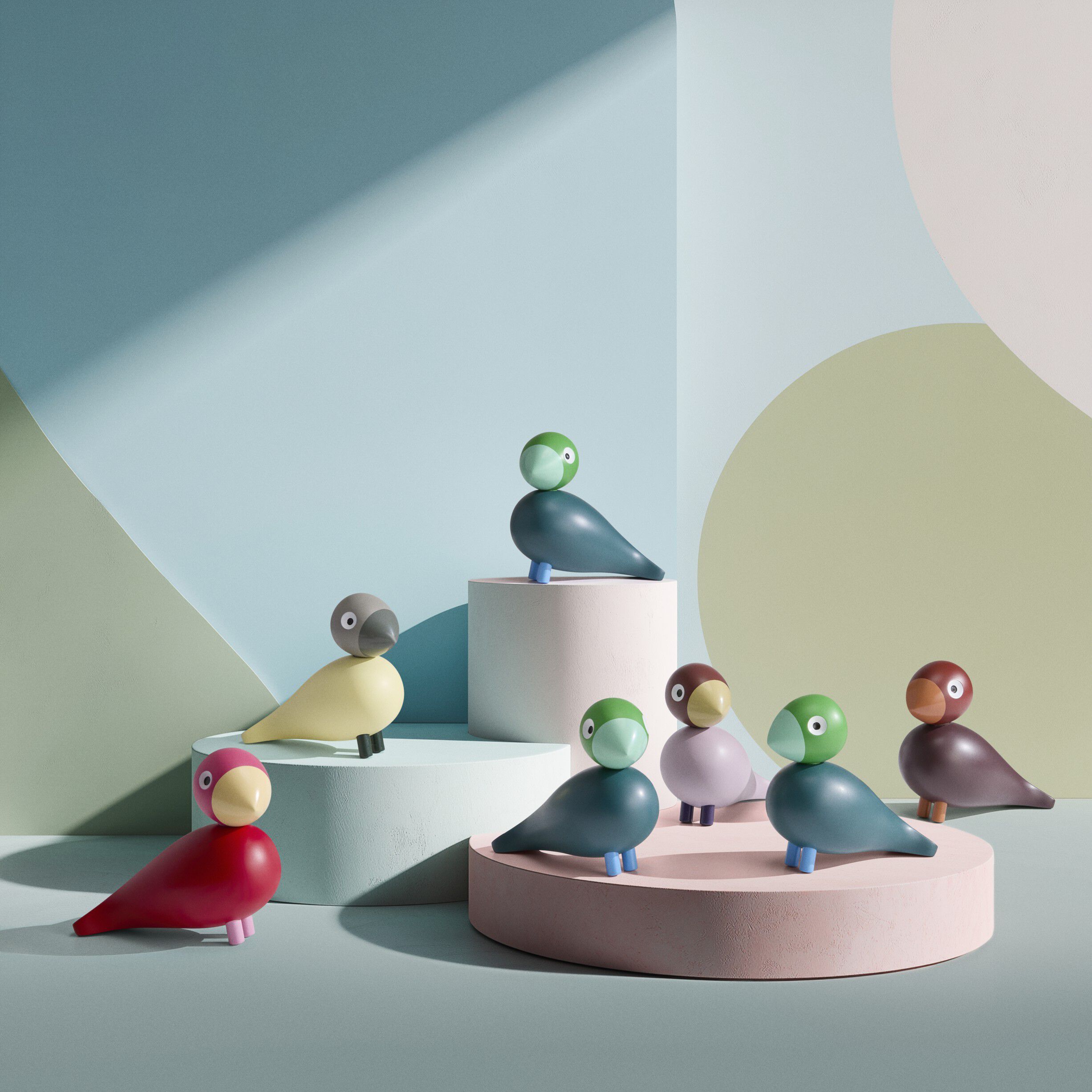 Year Bird Birk 2026 H12. 5 cm m&oslash;rk gr&oslash;n