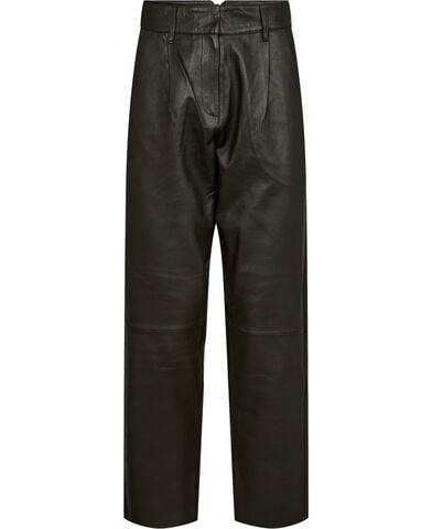 Iris 100% Leather Pants - Dark Green