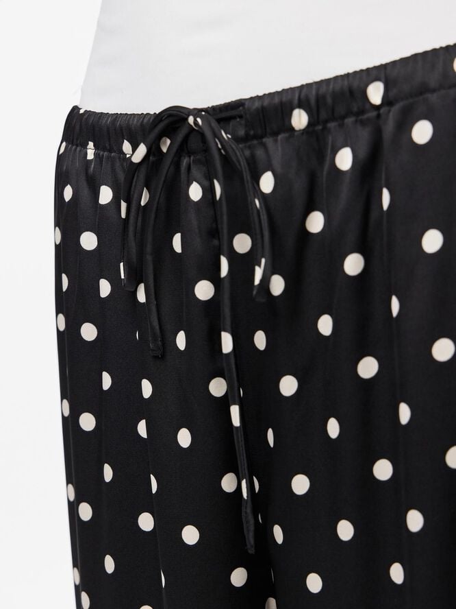 PCJYTTA MW STRAIGHT SATIN PANTS WVN