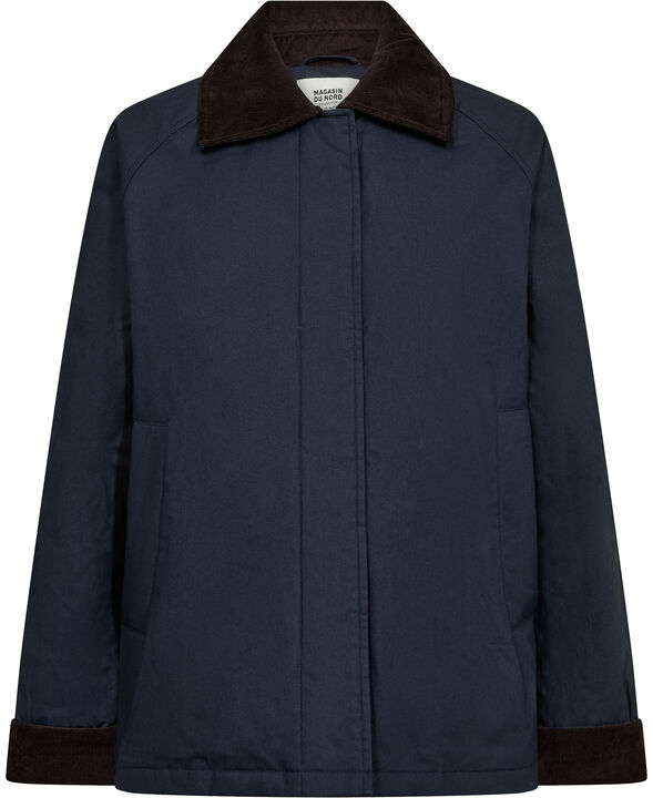 Emmy 4 Check kort jakke med fløjl kanter - GRS