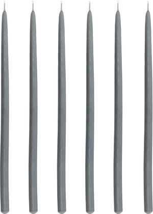 Kertelys Altri 30 cm 6 stk. Dark Grey Paraffin