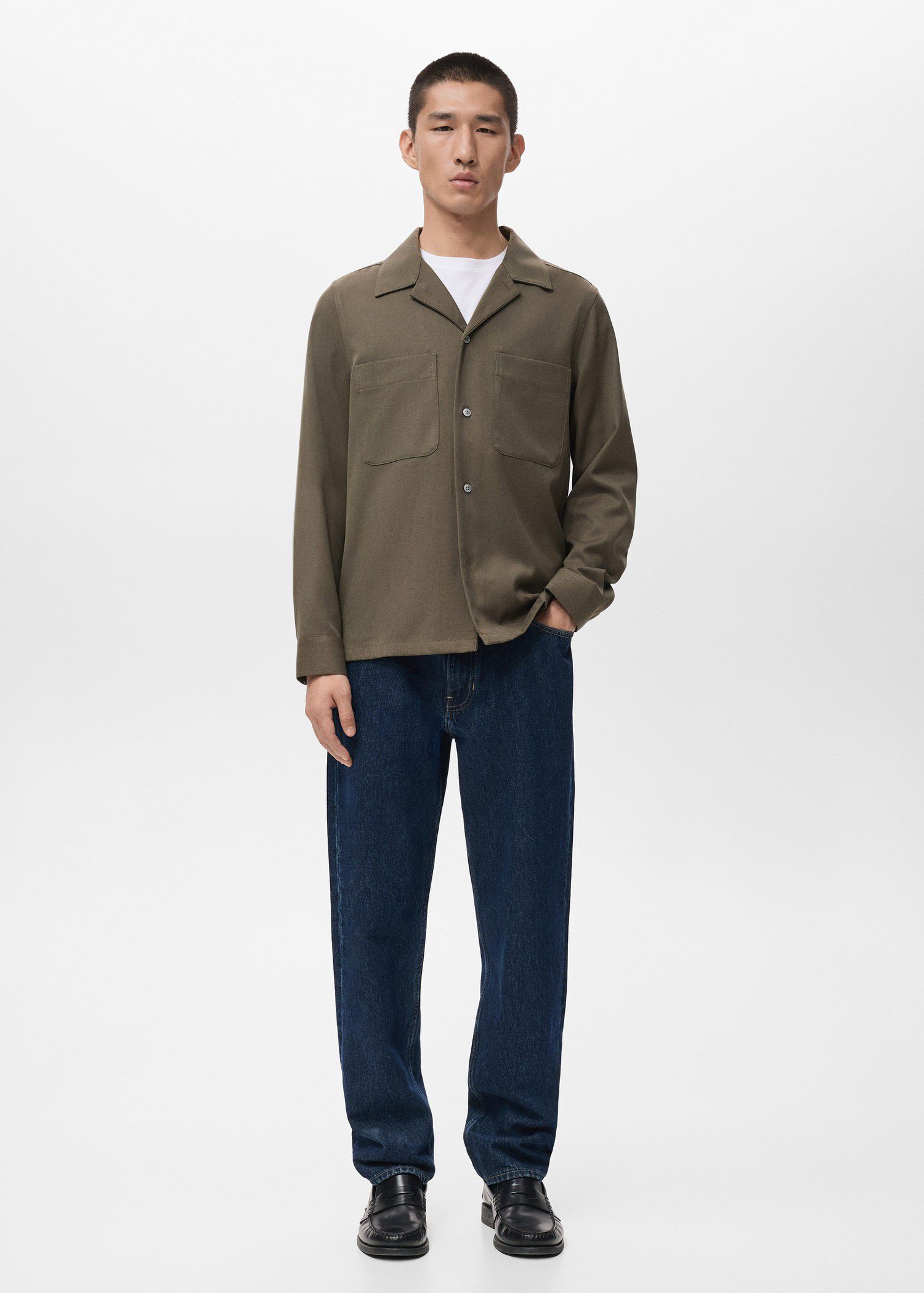 Regular-fit overshirt with pocket