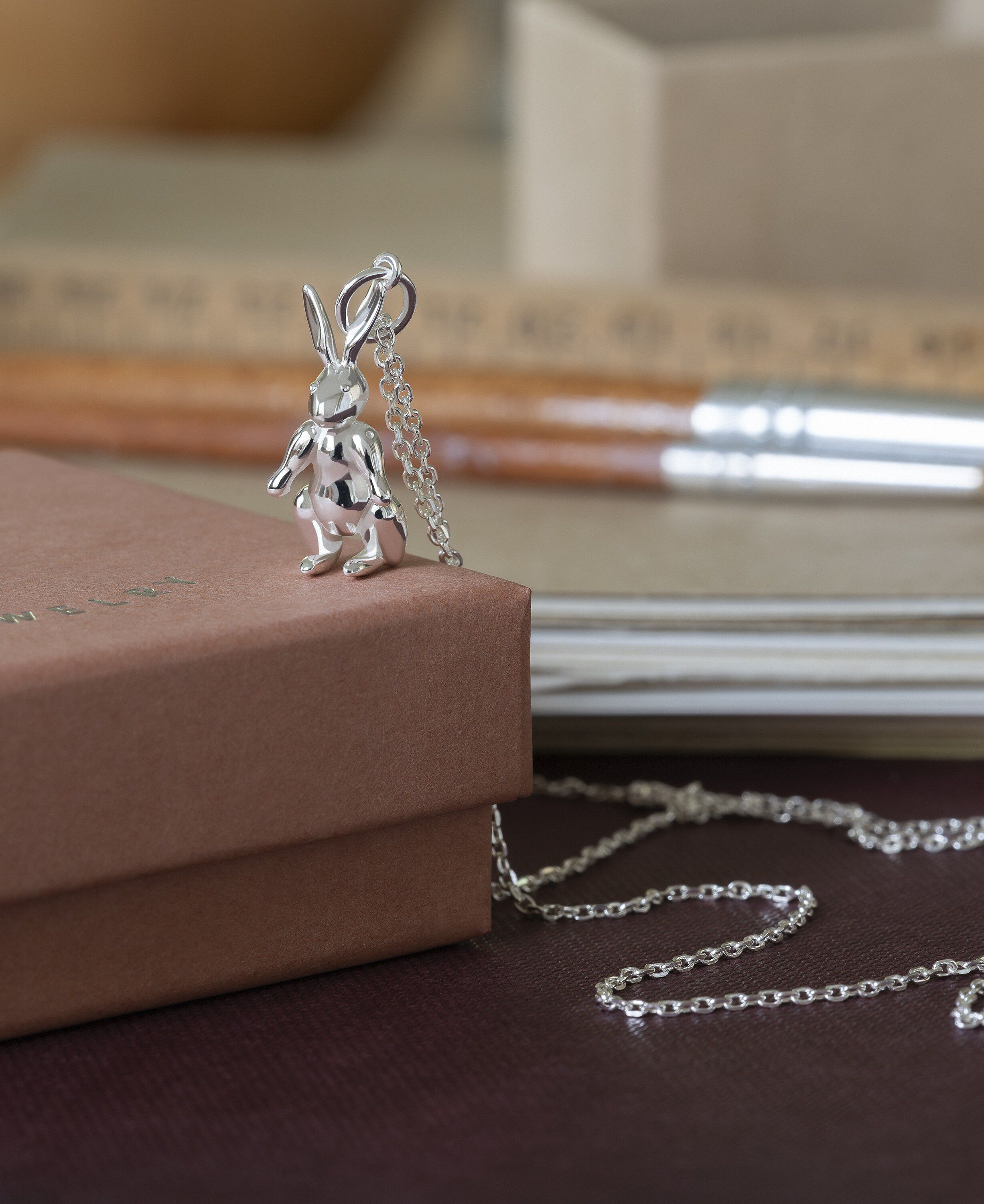 Kaninen i s&oslash;lv med k&aelig;de