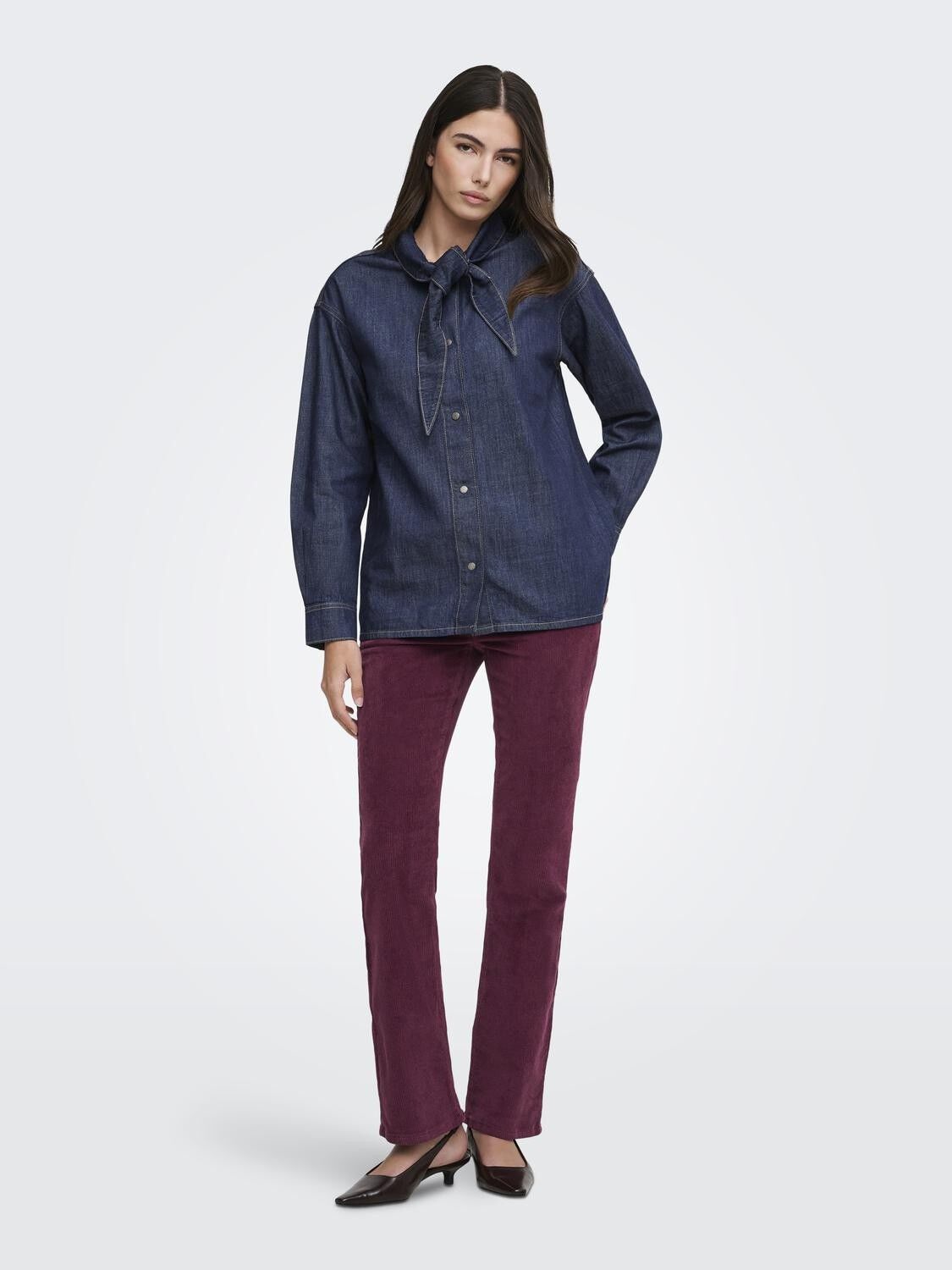 Onllayla Ls Bow Shirt Dnm Akm