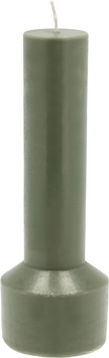 Bloklys Styles D7 x 20 cm Dark Green Paraffin/Stearin