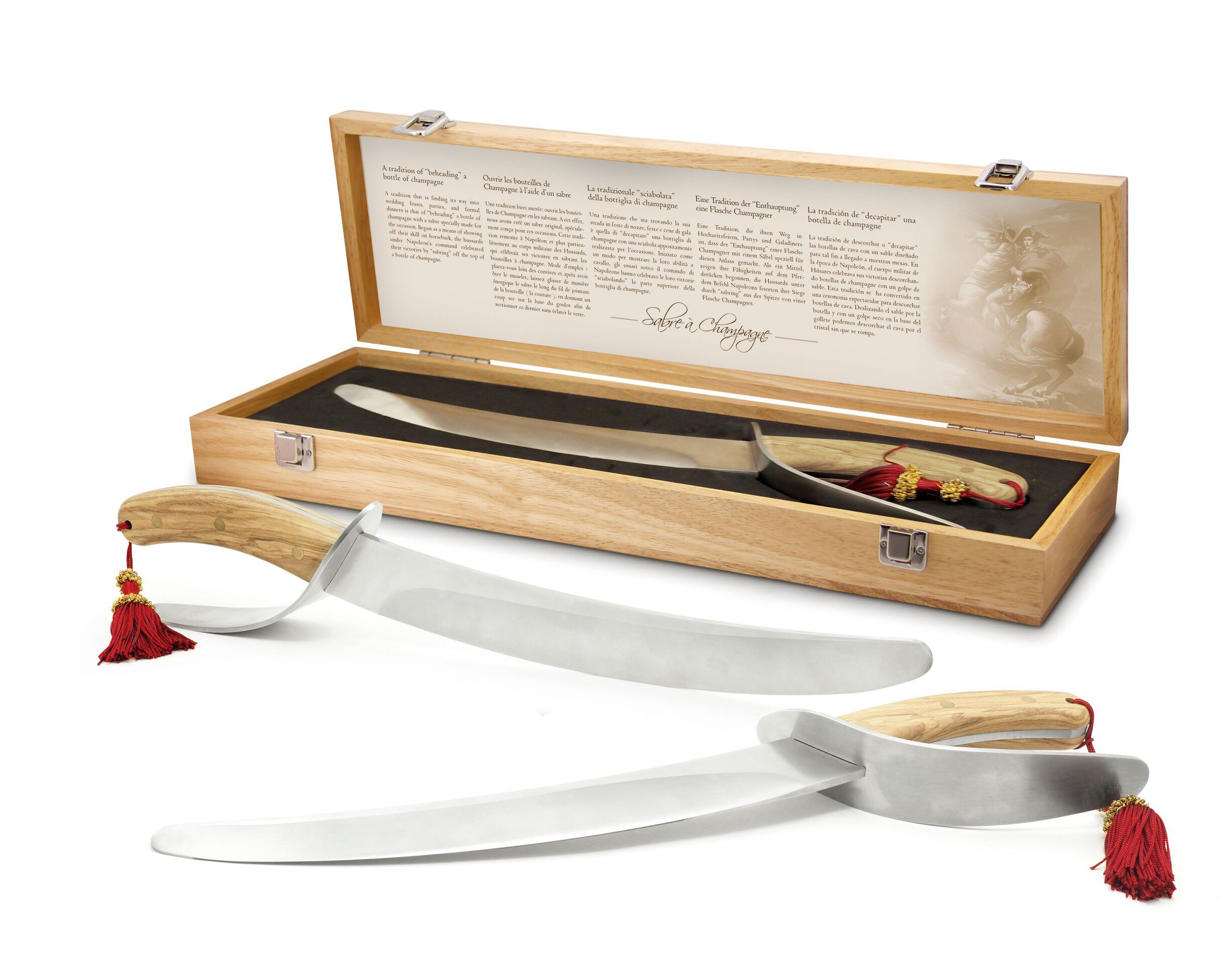 Champagnesabel Hussard med h&aring;ndtag i eg