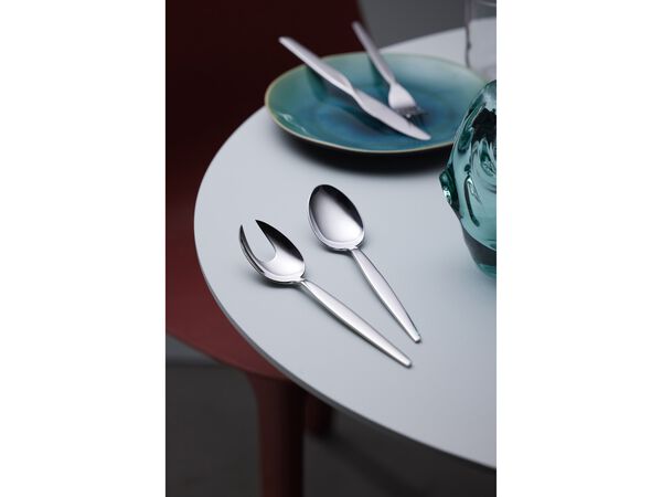 Serveringsske Twist 22 cm Blankt stål