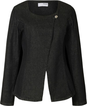 SLFCORA U-NECK FITTED DENIM BLAZER
