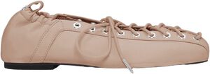 Eyelets Lace Up Ballerina