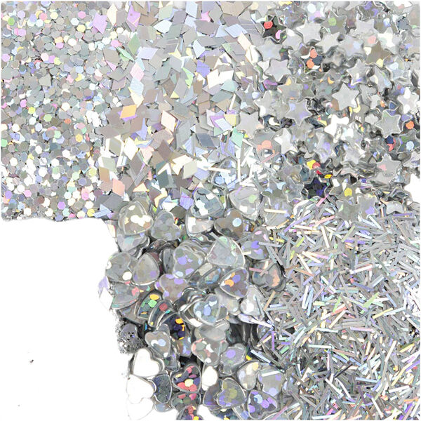 Bio-glimmer & Pailletter, rød, 6x7ml.