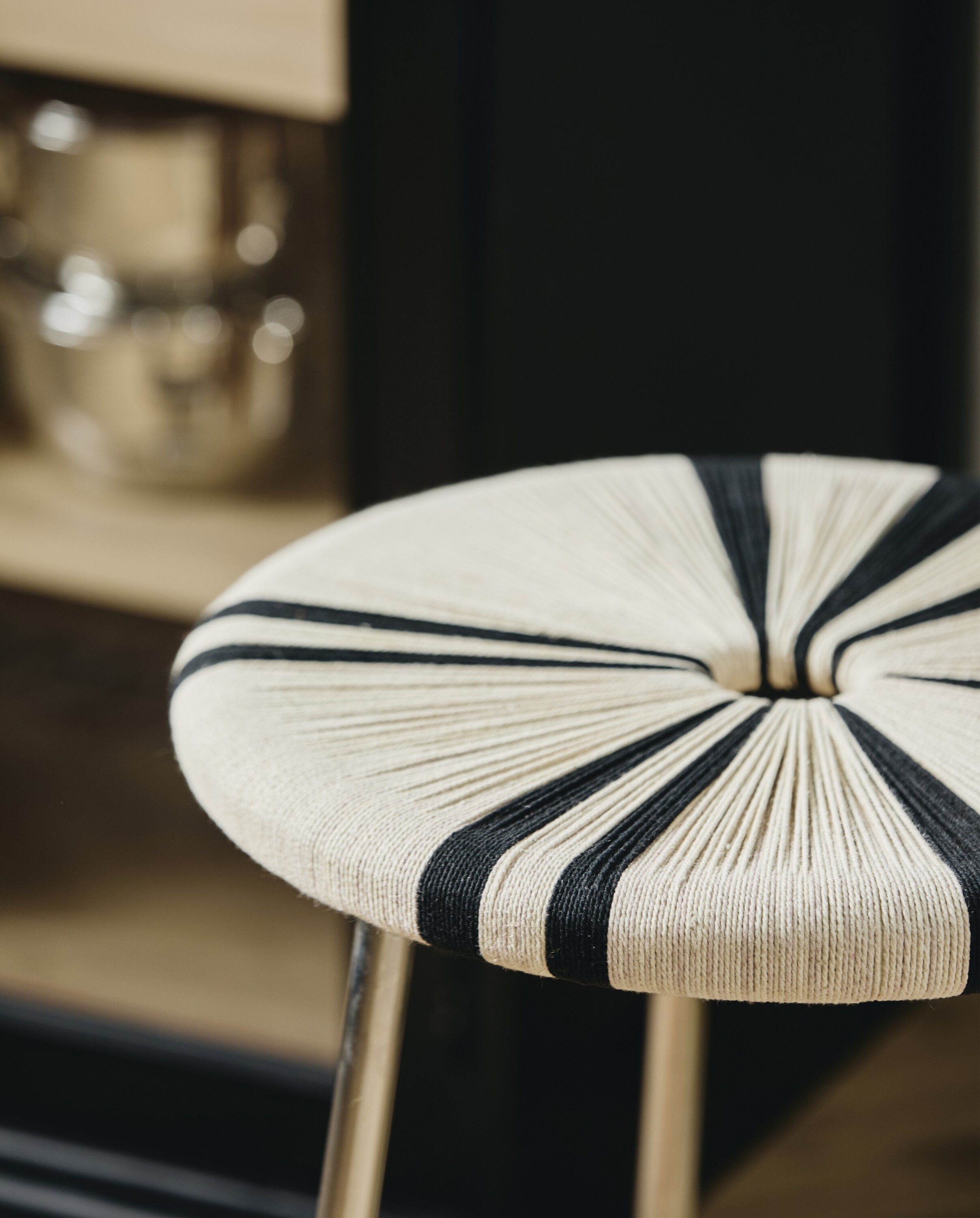 MORICE stool, low - black/ivory