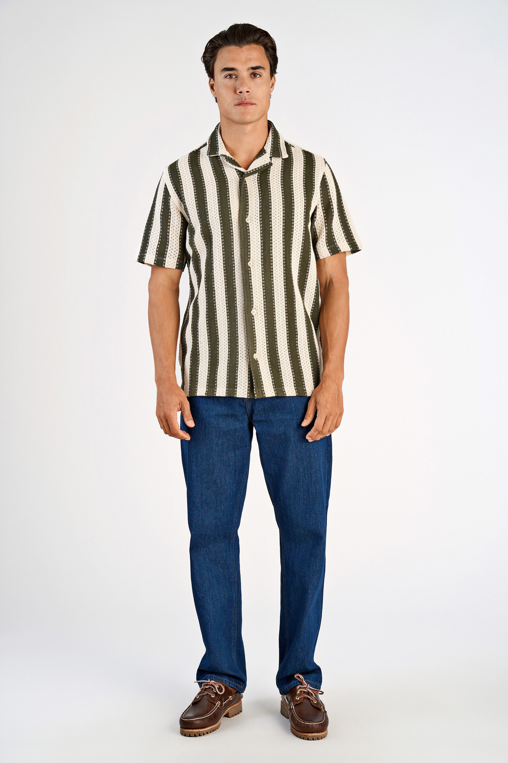 Bold striped resort shirt S/S