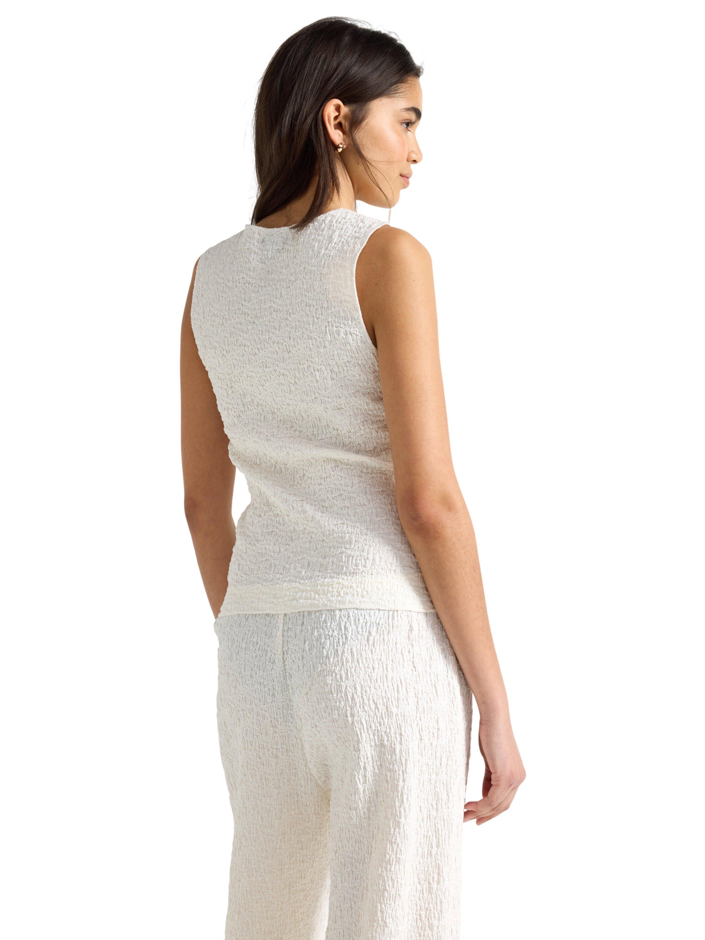 Structured sleeveless top in jersey
