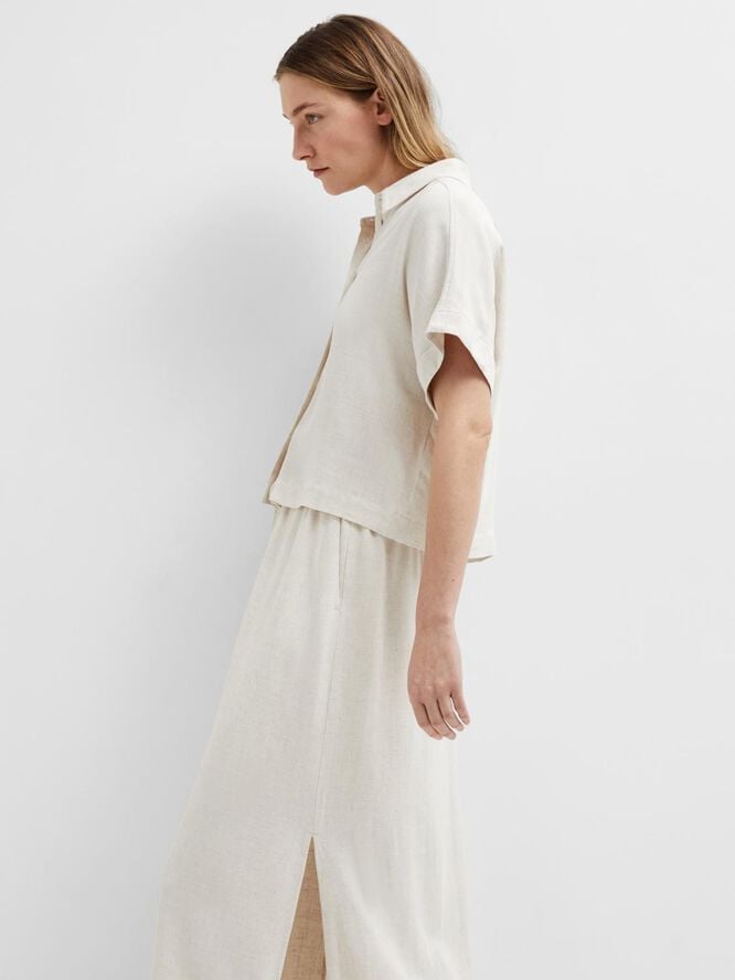 SLFVIVA SS CROPPED SHIRT NOOS