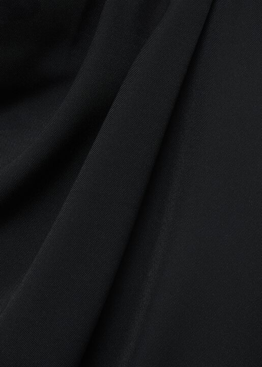 Long jumpsuit with draped neck and