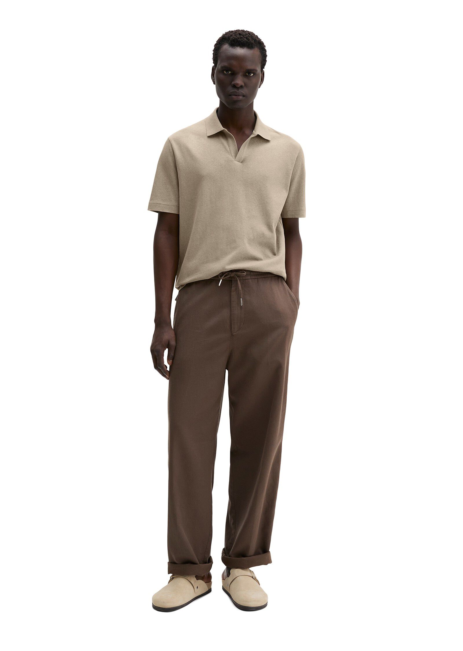 Poloshirt, short sleeve, ribbed cam