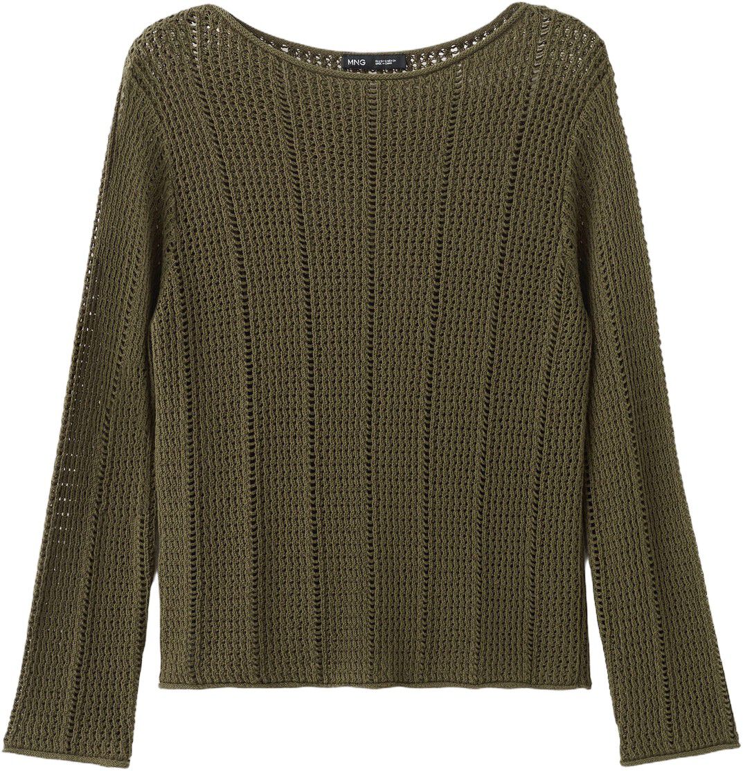 Knitted ribbed sweater