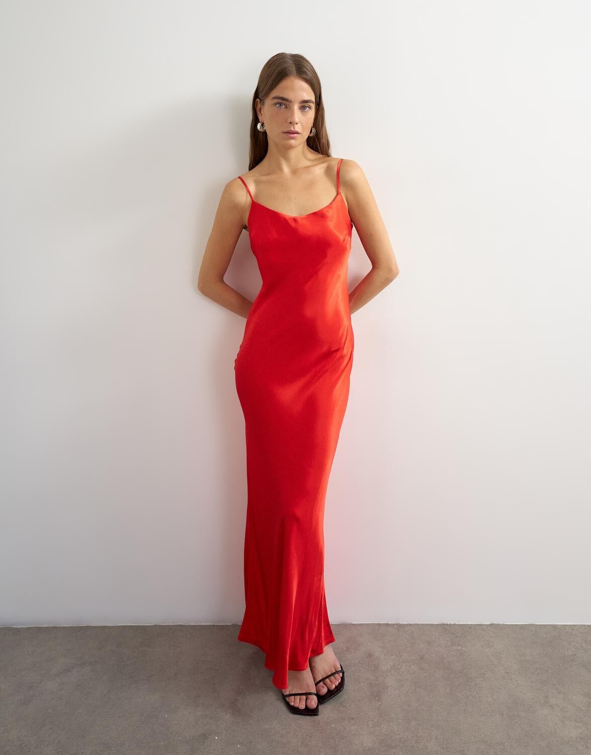 Tsadda Satin Scoop Neck Slip Dress Wvn