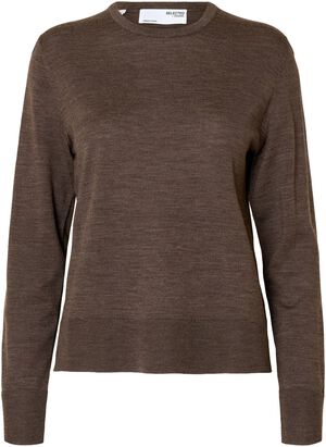 SLFTHEA LS KNIT MERINO O-NECK NOOS