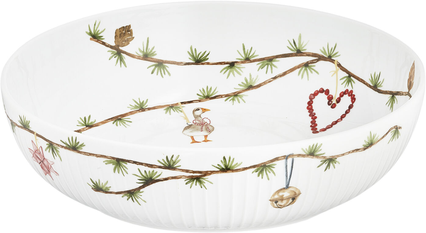 Hammersh&oslash;i Christmas Sk&aring;l &Oslash;30 cm hvid m. deko