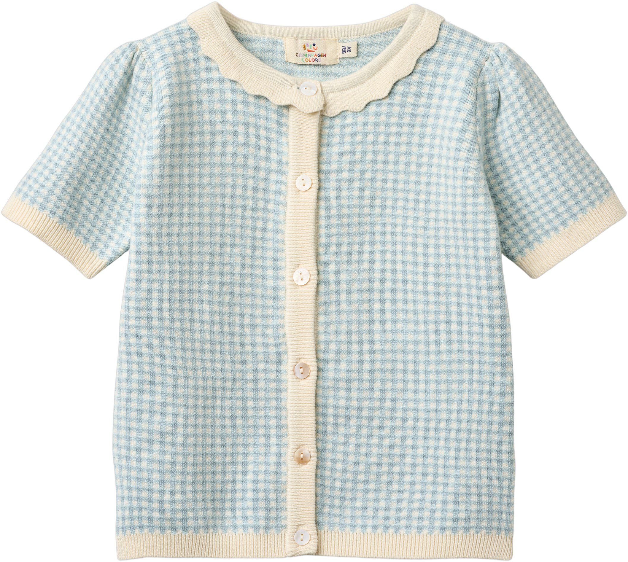 CHECK JACQUARD CARDIGAN