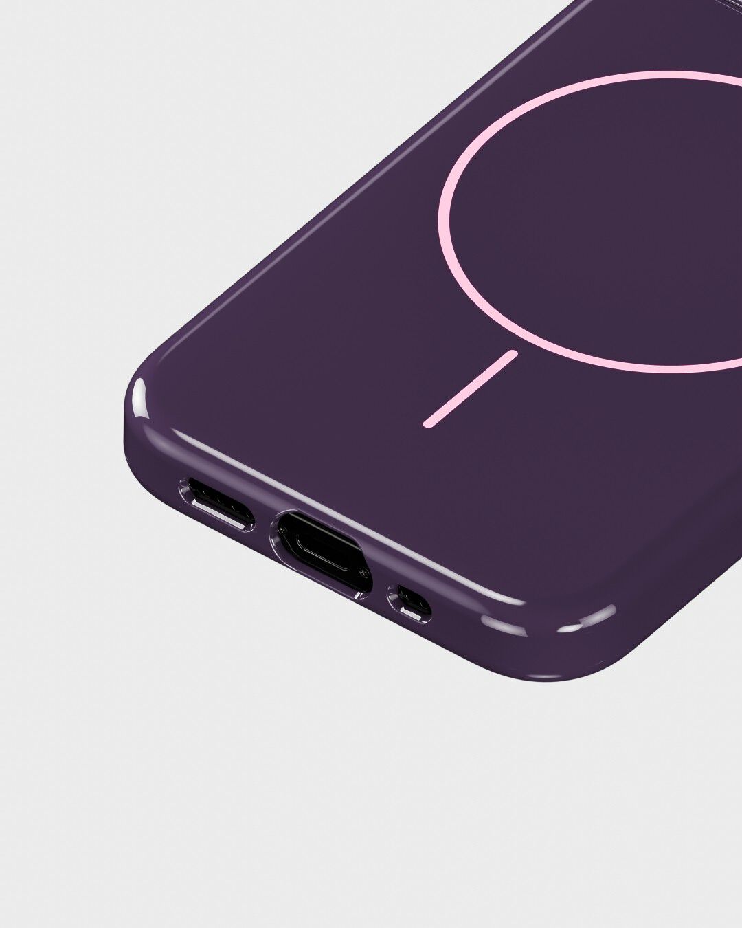 Mono Case Magsafe iPhone 12/12 Pro Deep Plum/Pink