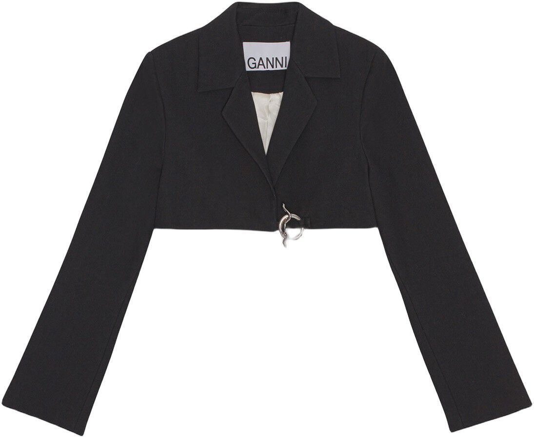 Cotton Suiting Cropped Blazer