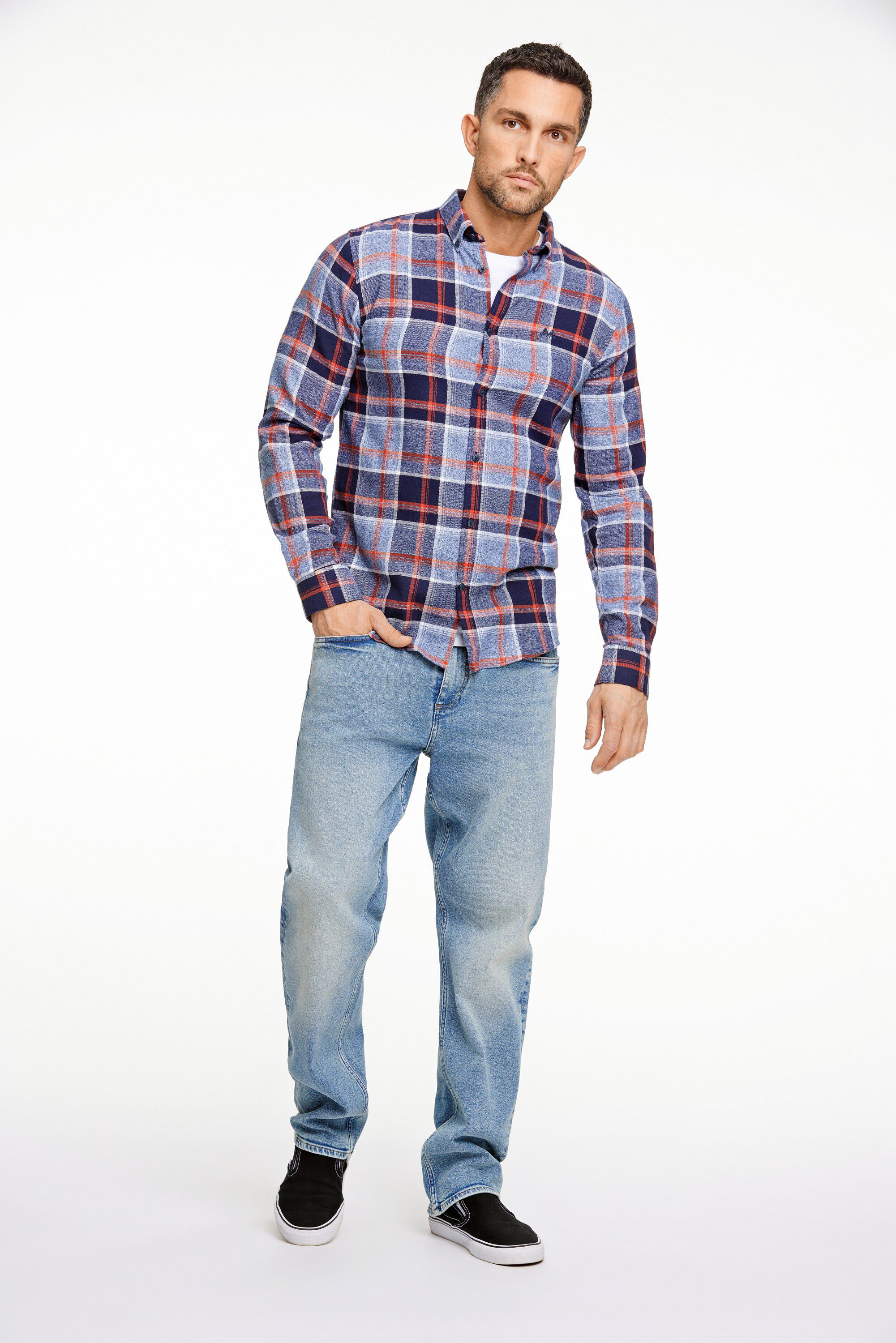 Brushed checked shirt L/S