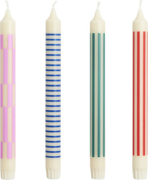 Pattern Candle-Crisp mix Set of 4