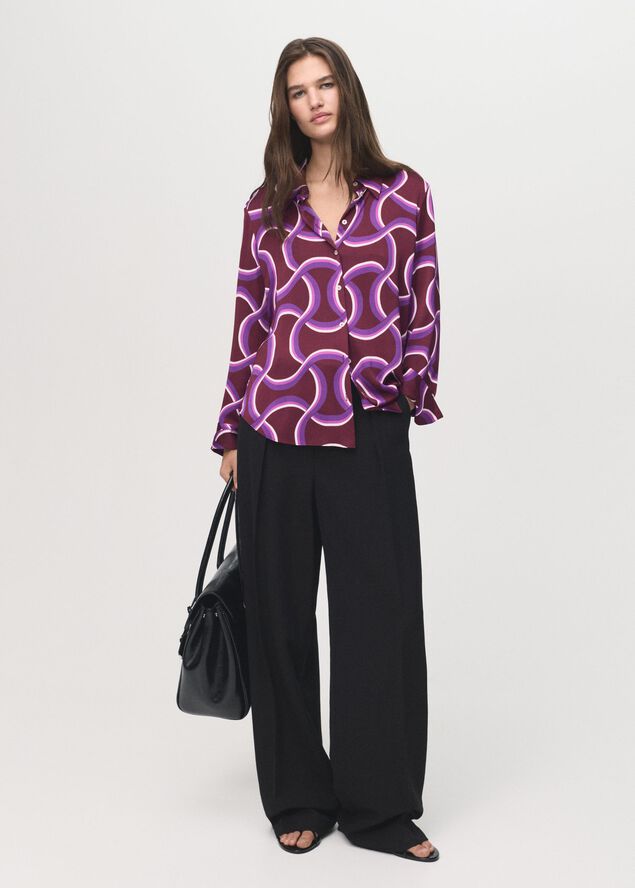 Shirt with abstract print