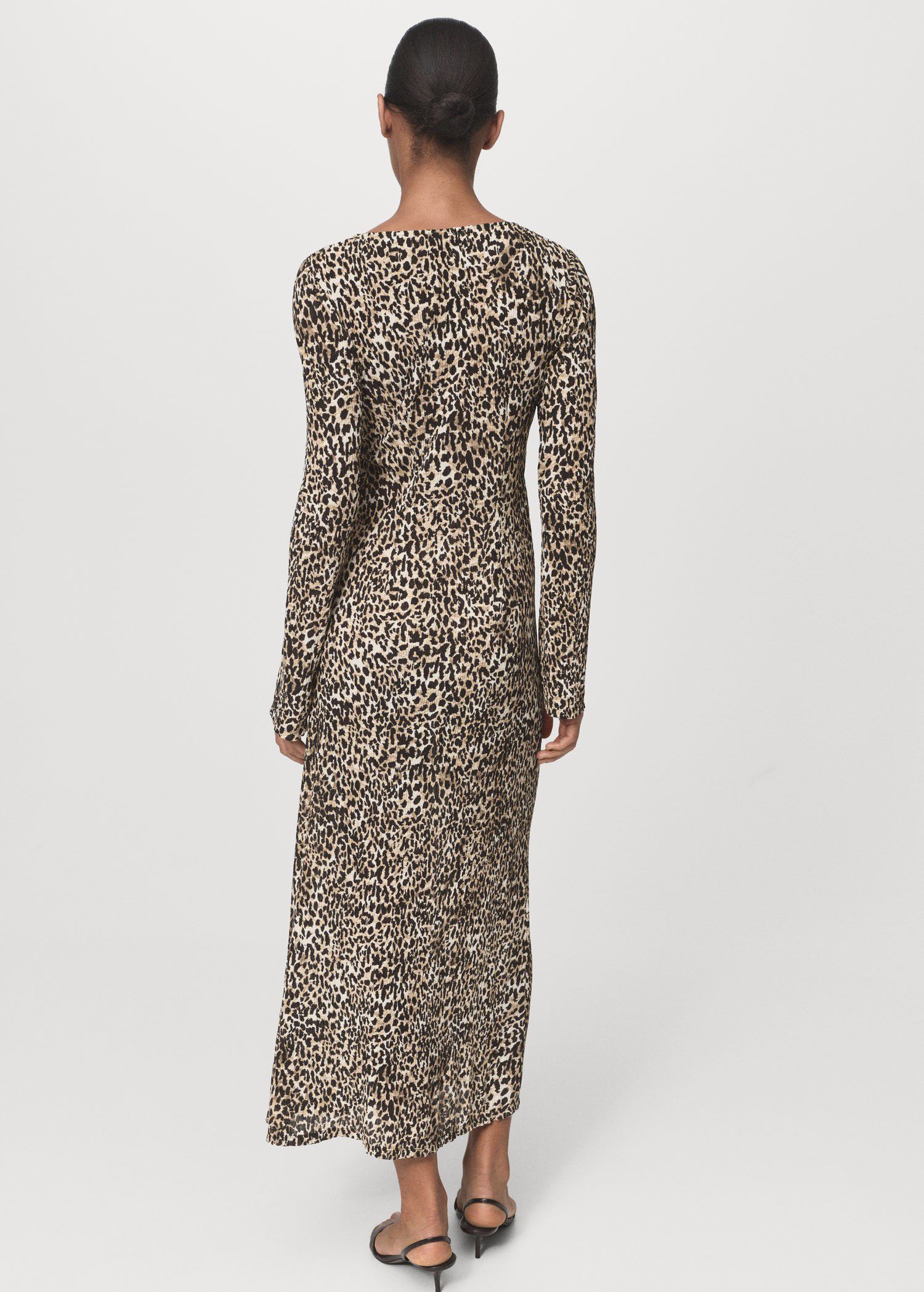 Printed V-neck dress