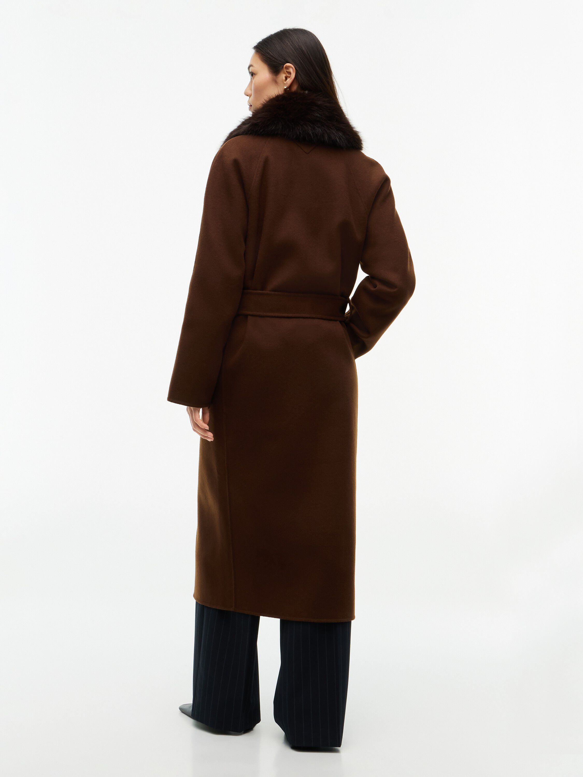 Shawl Collar Wool Blend Relaxed Coat
