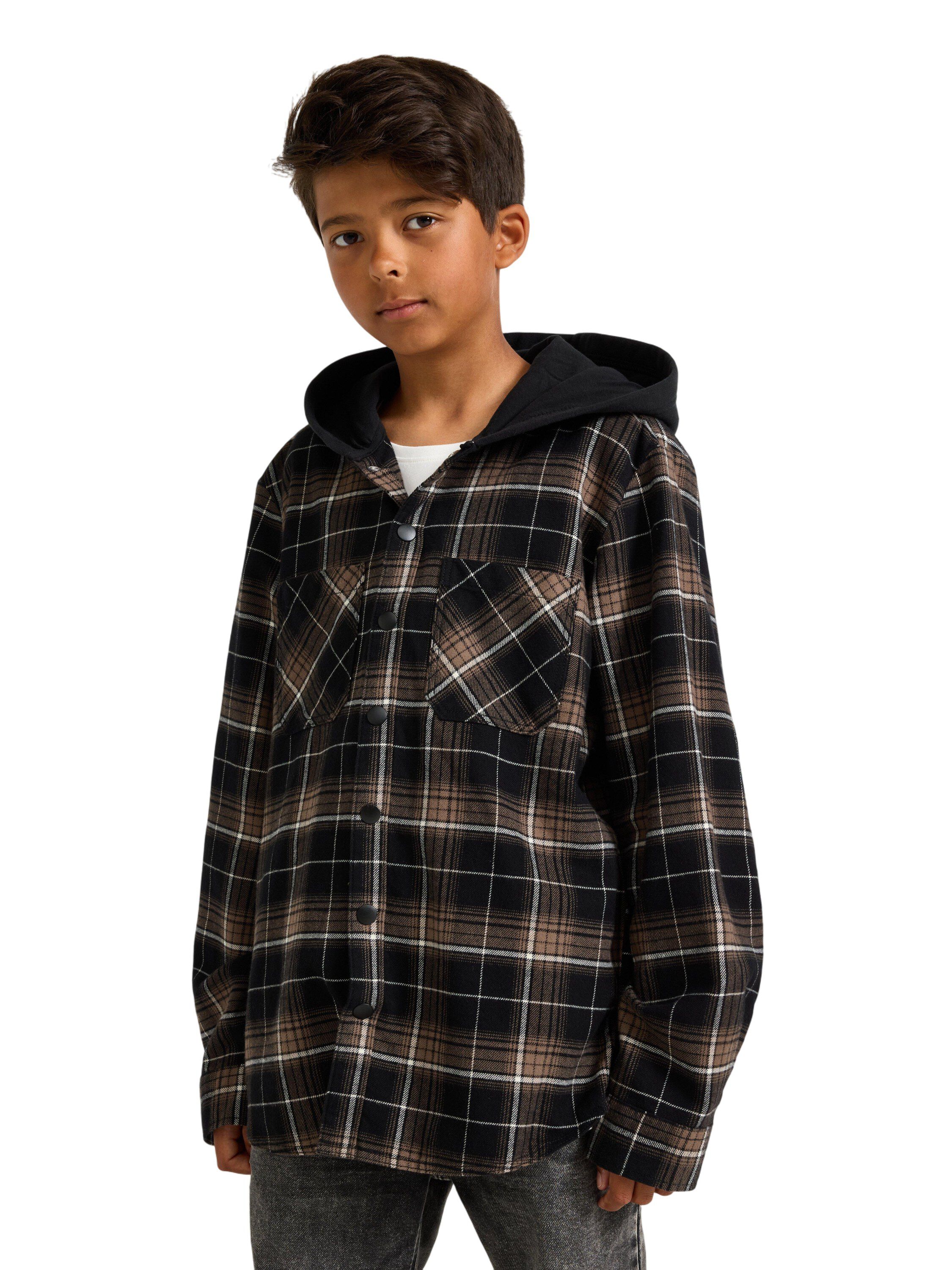 Overtr&oslash;ye i flanell med lange ermer