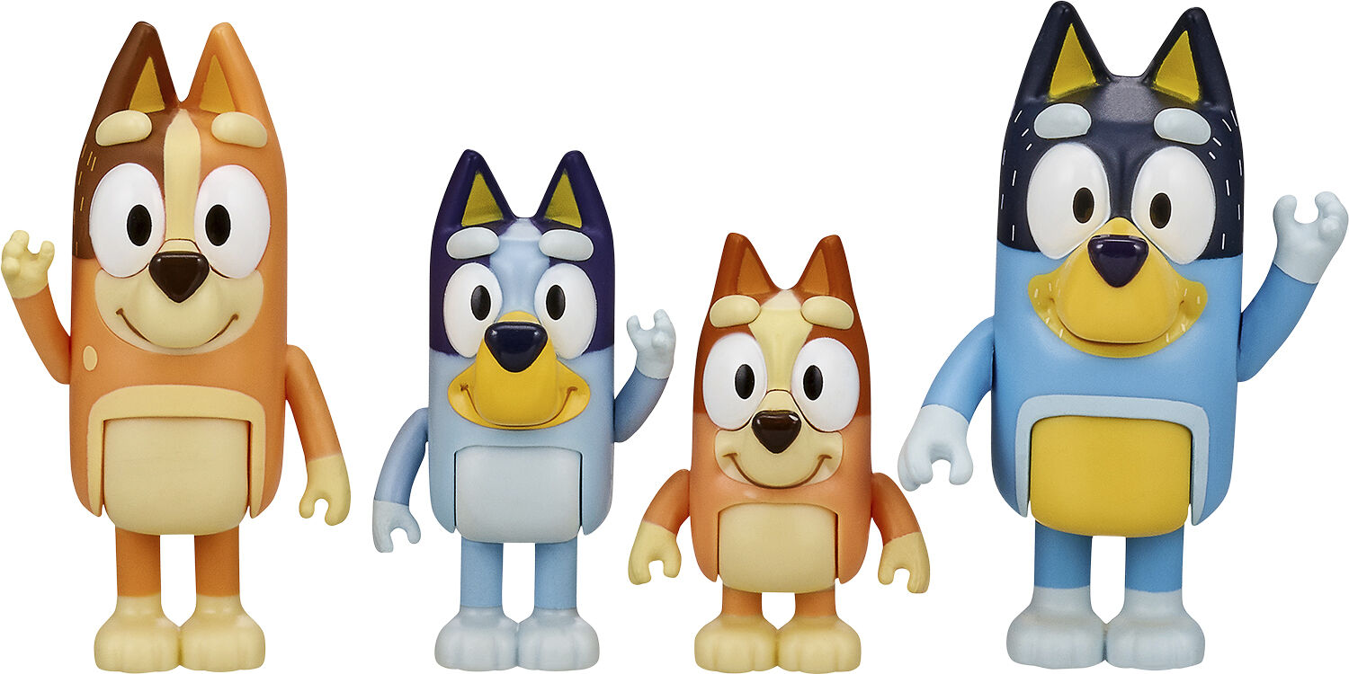 BLUEY FIGURE 4PK - family pk