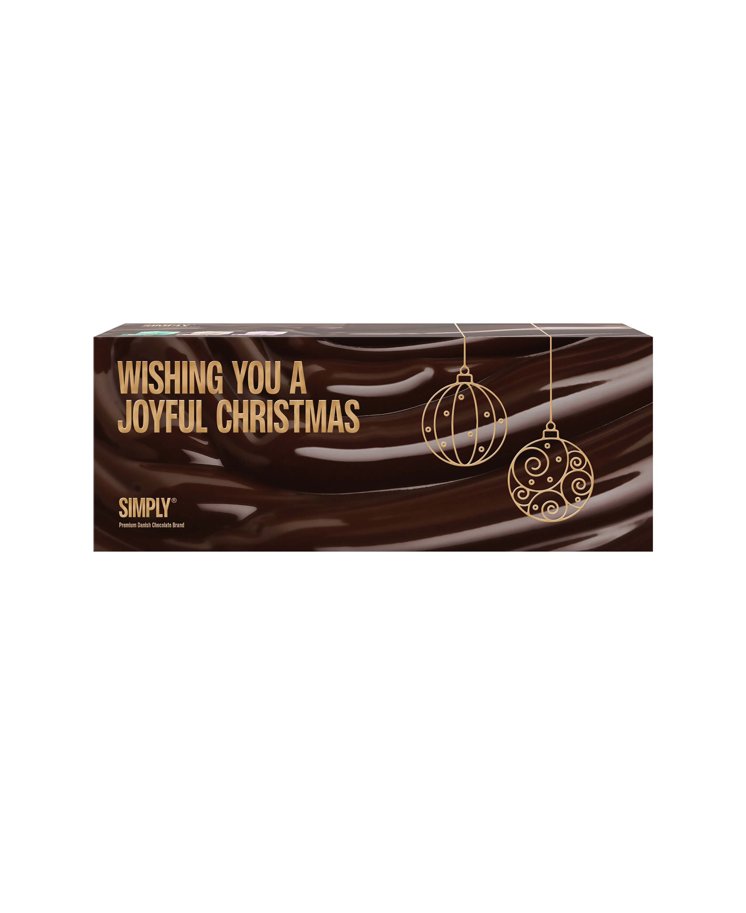 Simply&reg; JOYFUL CHRISTMAS chokolade&aelig;ske (500g)