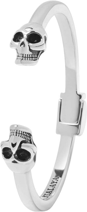 Men's Silver Skull Bangle