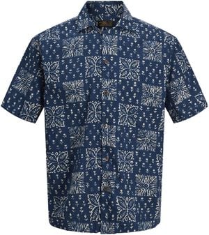 JPRBLULYON PRINT DOBBY S/S SHIRT SN