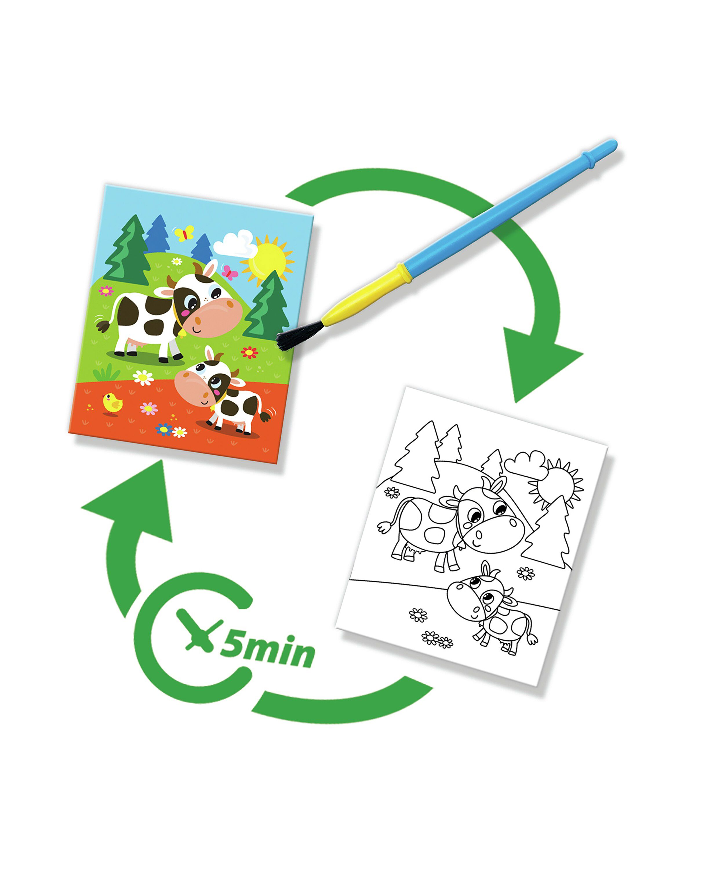 SES Creative - Farv med vand - Bondeg&aring;rd malebog