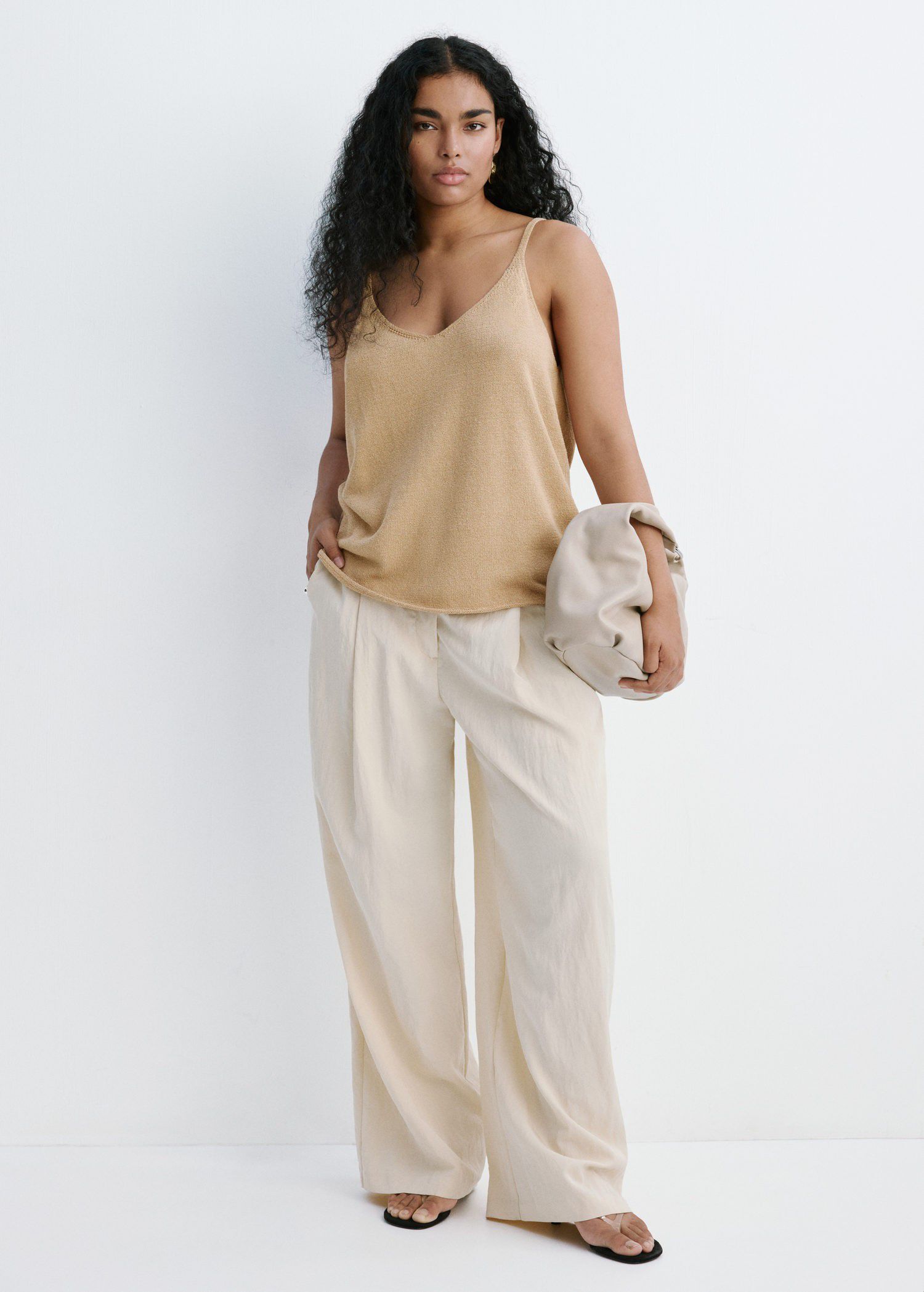 Knit strap top
