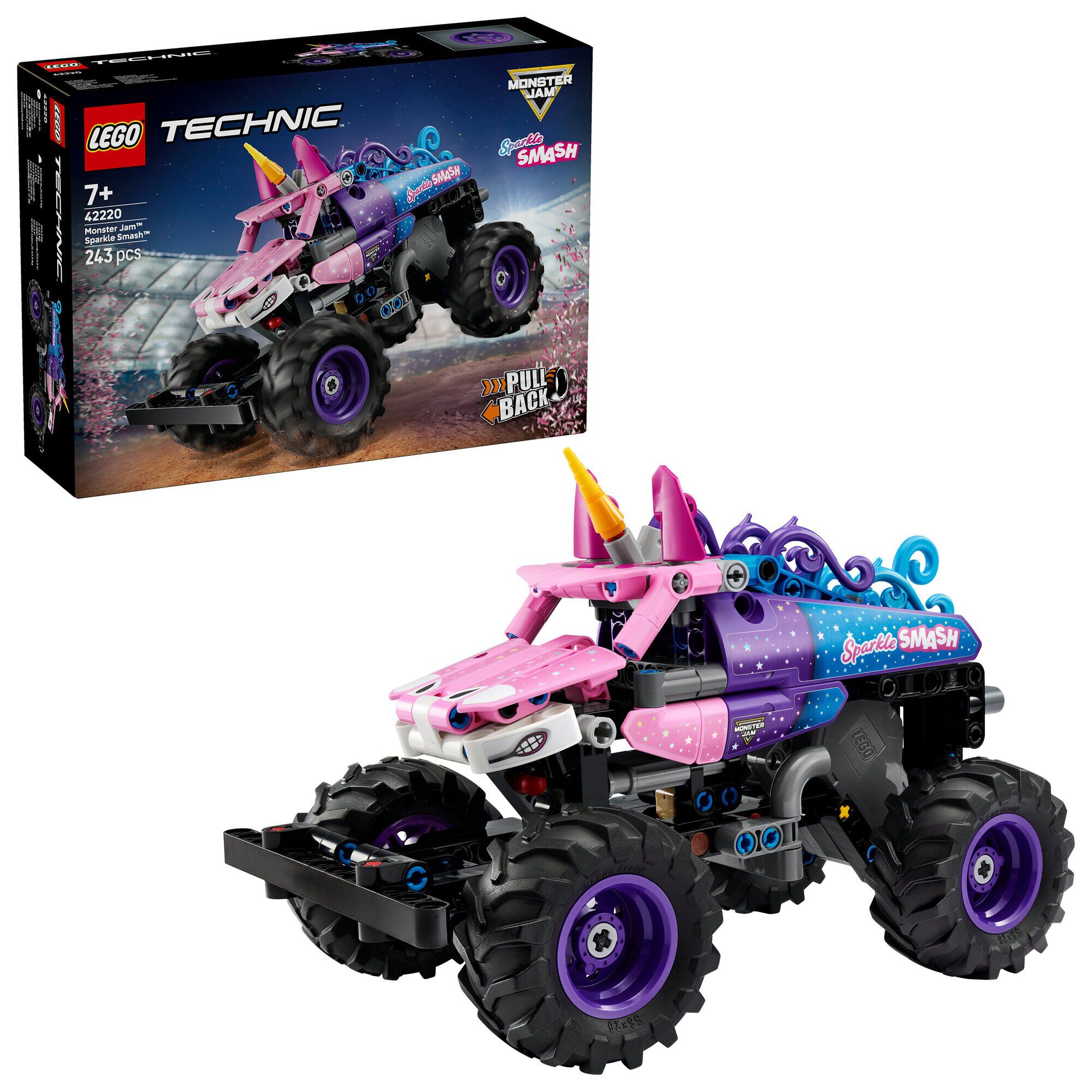 Monster Jam Sparkle Smash pull-back 42220