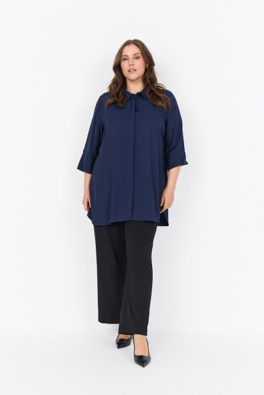 Curvy WA-NOVA 5 Skjorte Navy bl&aring;