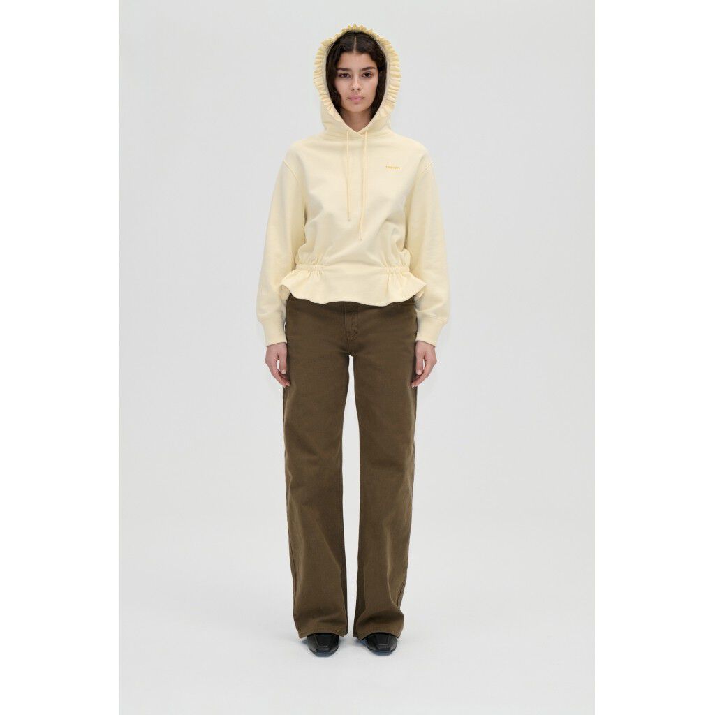 2430 Terry, Ruffled Hoodie Sweatshirt