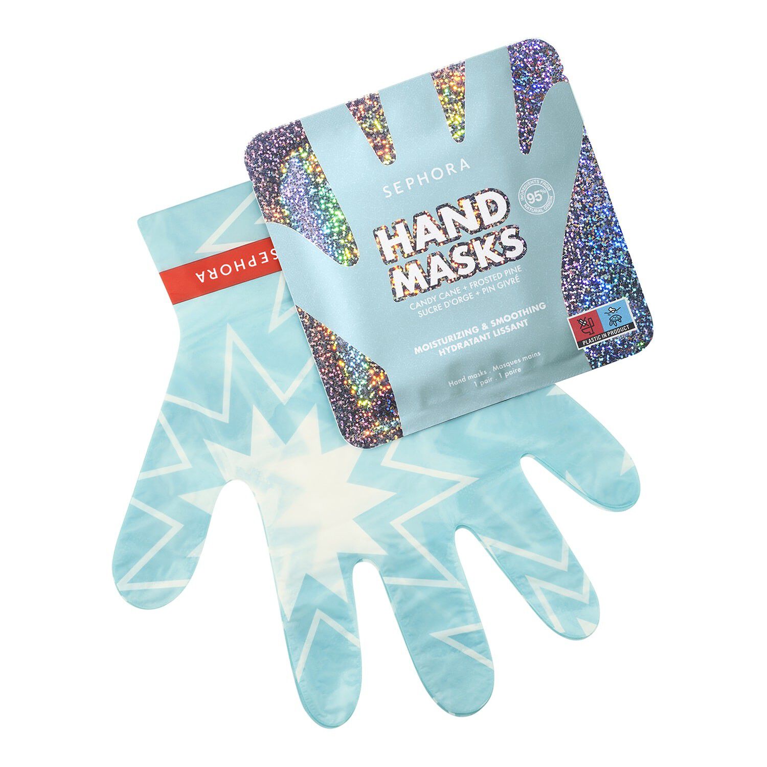 Candy Cane + Frosted Pine Hand Mask - H&aring;ndmaske