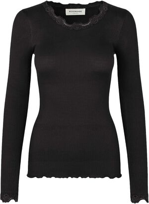 Silk t-shirt w/ lace