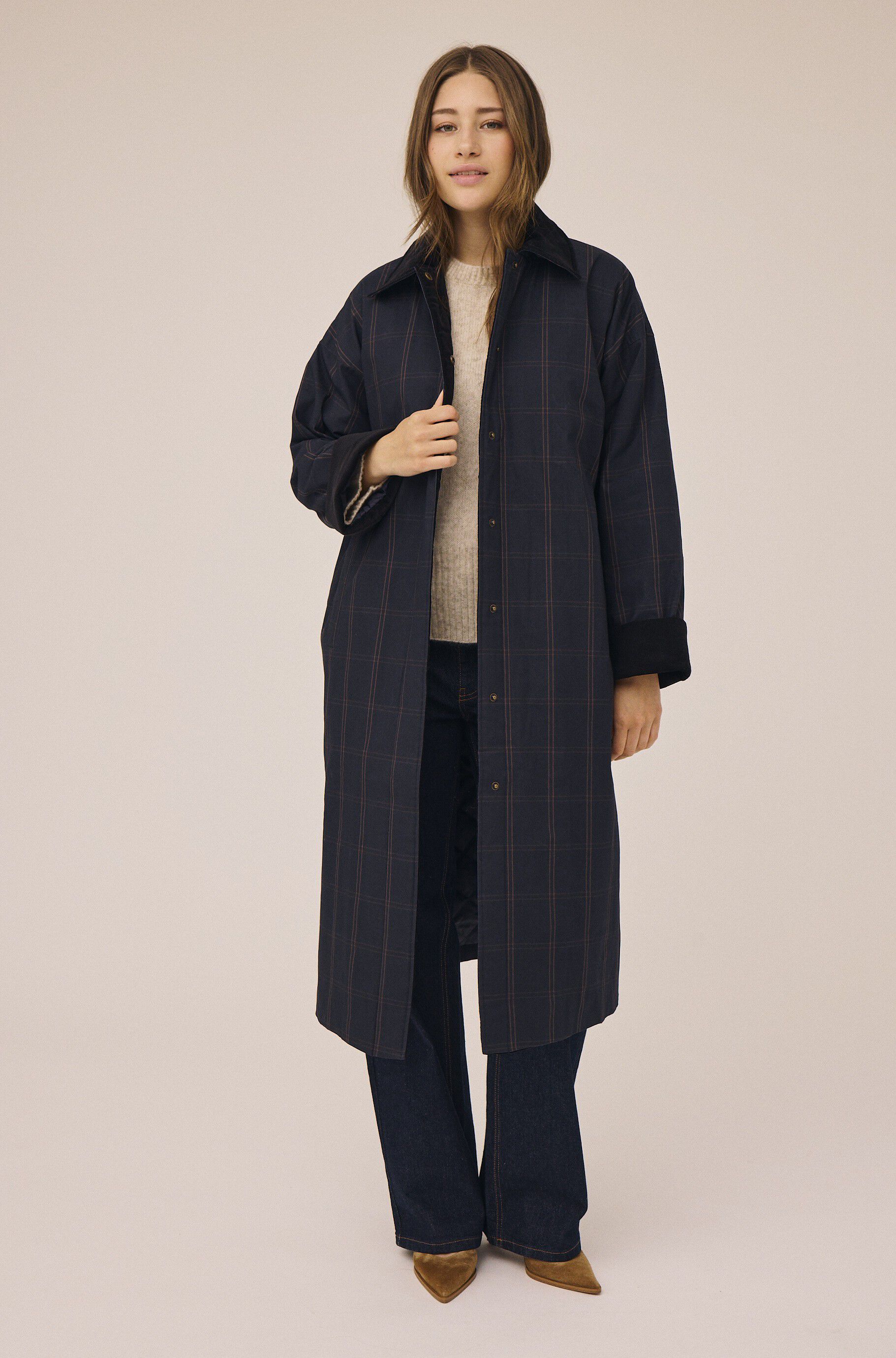 Emmy 1 coat with corduroy detail - GRS