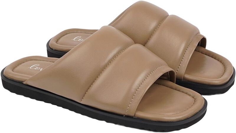Vesime - Puffy Sheepskin Slip-On / Rubber Sole