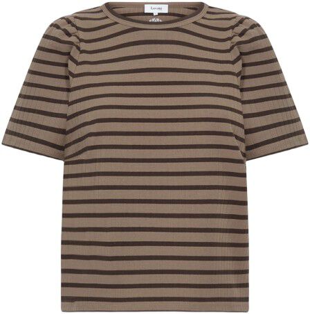 LR-NEDDIE 1 T-shirt M&oslash;rk brun